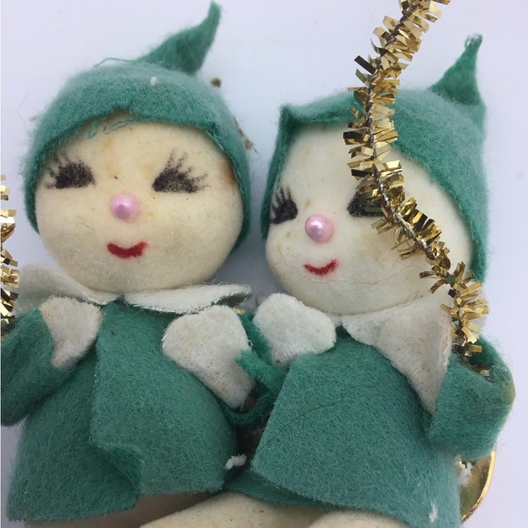 Vintage flocked Snowbabies. Made in Japan - Picture 3 of 5